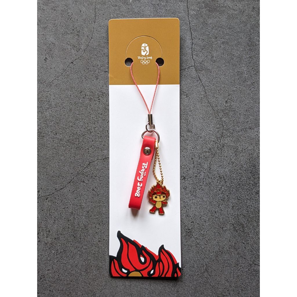 ที่ห้อยโทรศัพท์มือถือ กระเป๋า Mascot Olympics Beijing China 2008 ลิขสิทธิ์แท้ ของใหม่ ไม่เคยใช้งาน