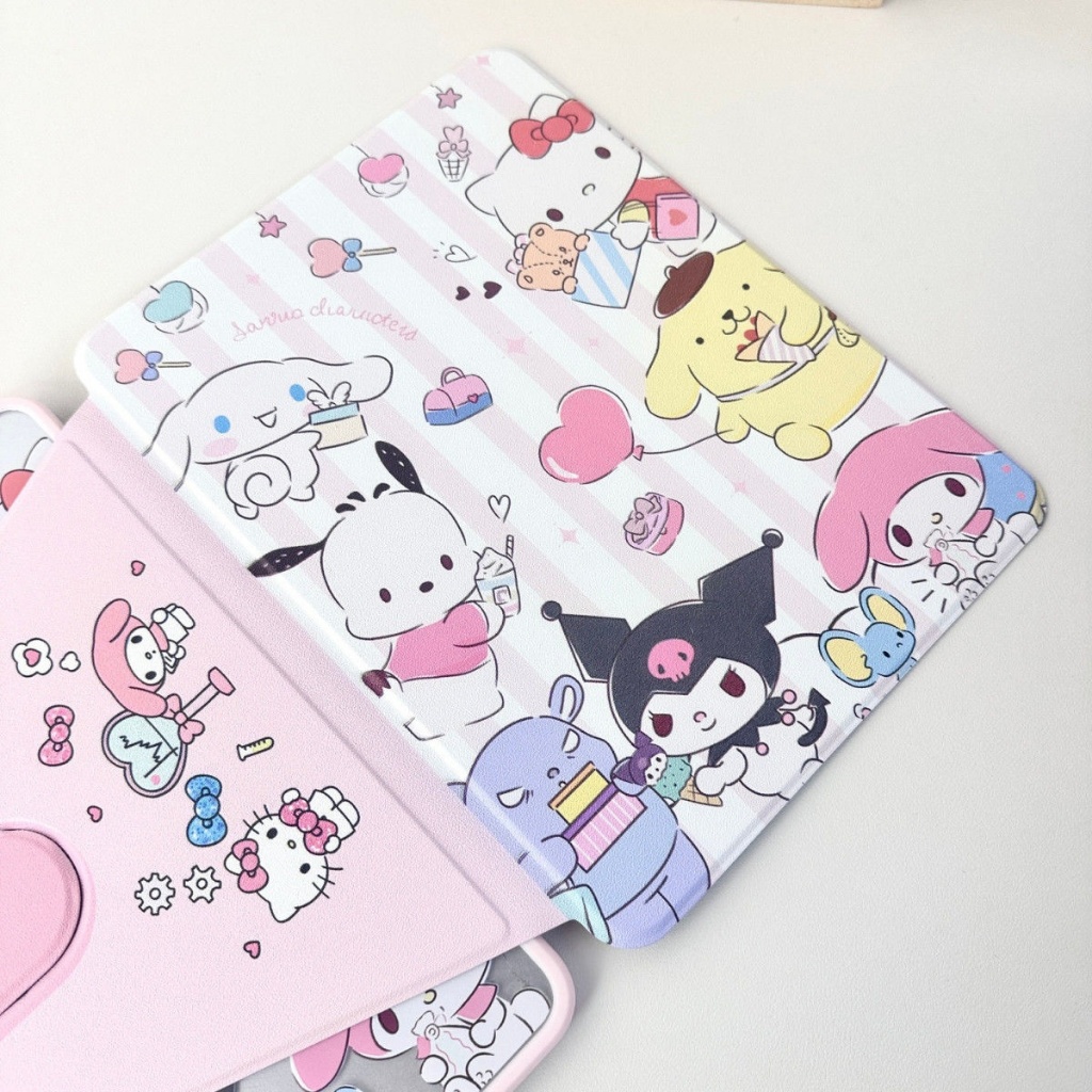 จัดส่งจากกรุงเทพฯ เคสipad การหมุน 360 องศา Kuromi Gen12 Air7 Gen9 Pro13 Air6 Air5/4 Sanrio เคสไอแพด ราคา ถูกที่สุด ดีลบีเคเค แกลเลอรีภาพที่ 2