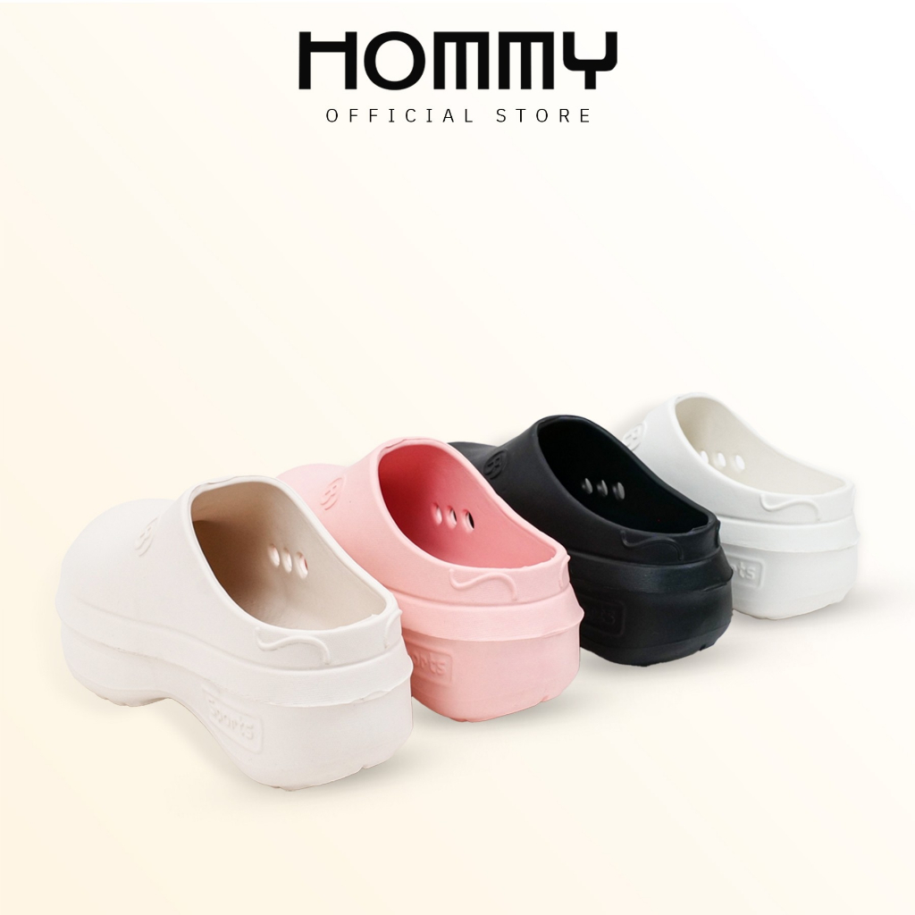 【ลด 1 ไซส์ก่อนสั่งซื้อ】HOMMY รองเท้าแตะ รองเท้าหัวโต รองเท้าผู้หญิง กันลื่น พื้นหนา 6 CM.  (SH-2)