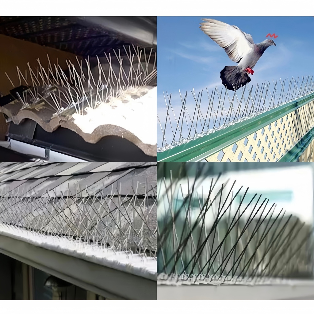 33cm หนามกันนก ไล่นกพิราบ ที่ดักนก หนาม 20 คู่ กันนกพิราบ Bird Spikes กันนกเกาะ อุปกรณ์ไล่นกทำรัง ทนทาน - รูปที่ 6