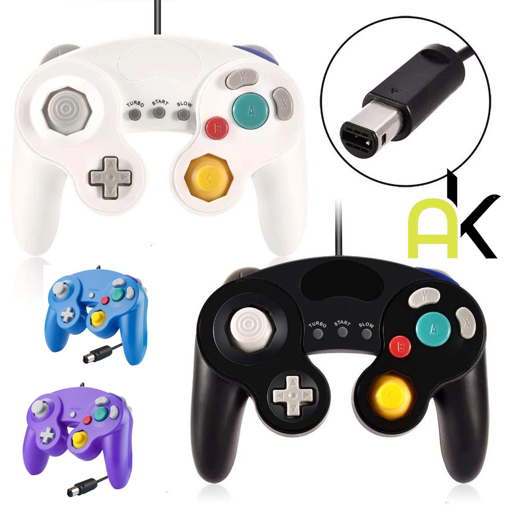 จอยแพดควบคุมเกม แบบใช้สาย กันกระแทก สําหรับ Wii NGC Gamecube Game Cube