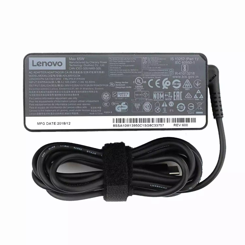 สายชาร์จโน๊ตบุ๊ค " Original grade " ADAPTER LENOVO USB-C 65W ประกัน 6 เดือน