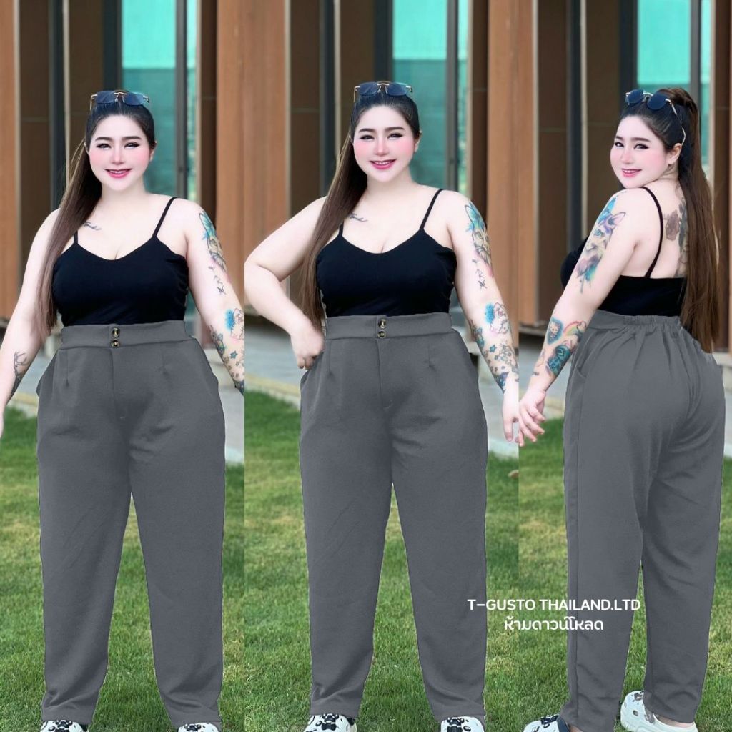 (โปรพิเศษ )A22 กางเกงทำงาน มีกระดุมแต่งหน้า เอว 36-54“  สะโพก 64“  ยาว 39“  ต้นขา 32“  ปลายขา 26“ ราคา ถูกที่สุด ดีลบีเคเค แกลเลอรีภาพที่ 9