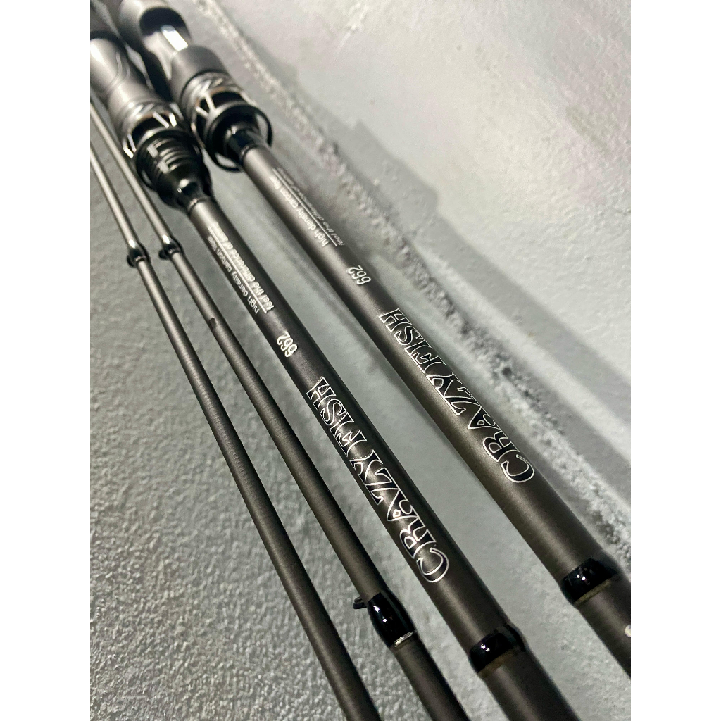 คันตีเหยื่อปลอม กราไฟท์ Ashino Crazy-fish [ รุ่นใหม่ 2025 ]