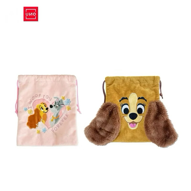 ใหม่/พร้อมส่ง กระเป๋าหูรูด Lady and the Tramp ของแท้