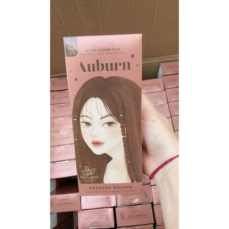 MARTINA x KOTA ครีมเปลี่ยนสีผมออแกนิก Auburn สี Reddish Brown