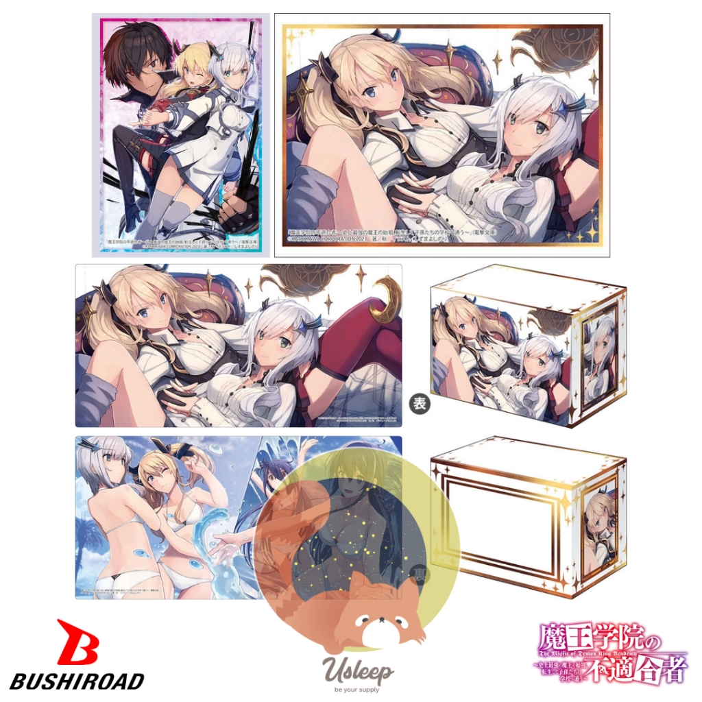 Bushiroad Sleeve & Deck Holder V3 & Rubber Mat V2 Maou Gakuin no Futekigousha : Anos, Sasha, Misha - Playmat