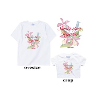 Resign.studio เสื้อยืด Crop & Oversize - Summer time togethe…