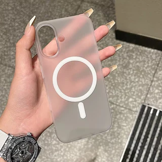 Magnetic Hard Plastic Matte เคสทรศัพท์ for IPhone 11 13 16 17 15 14 Pro Max Air 12 13promax 15promax เคสโทรศัพท์มือถือ