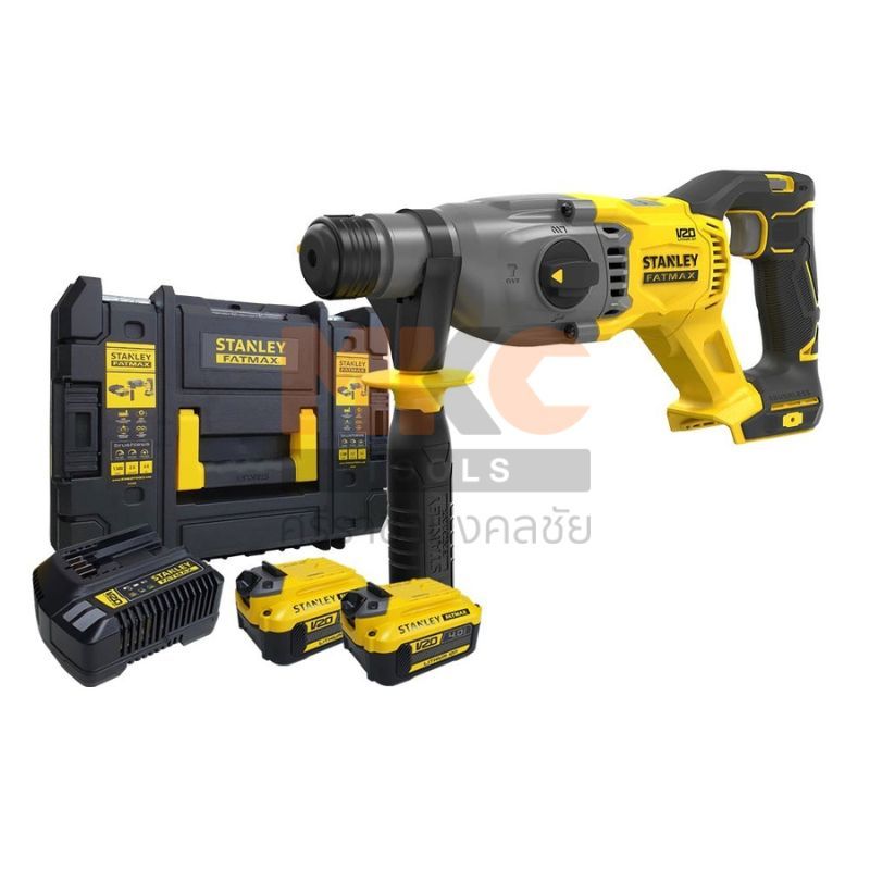 Stanley สว่านโรตารี่ ไร้สาย 20V SBH900M2K-B1 3ระบบ รวมแบตเตอรี่และแท่นชาร์จ เซต