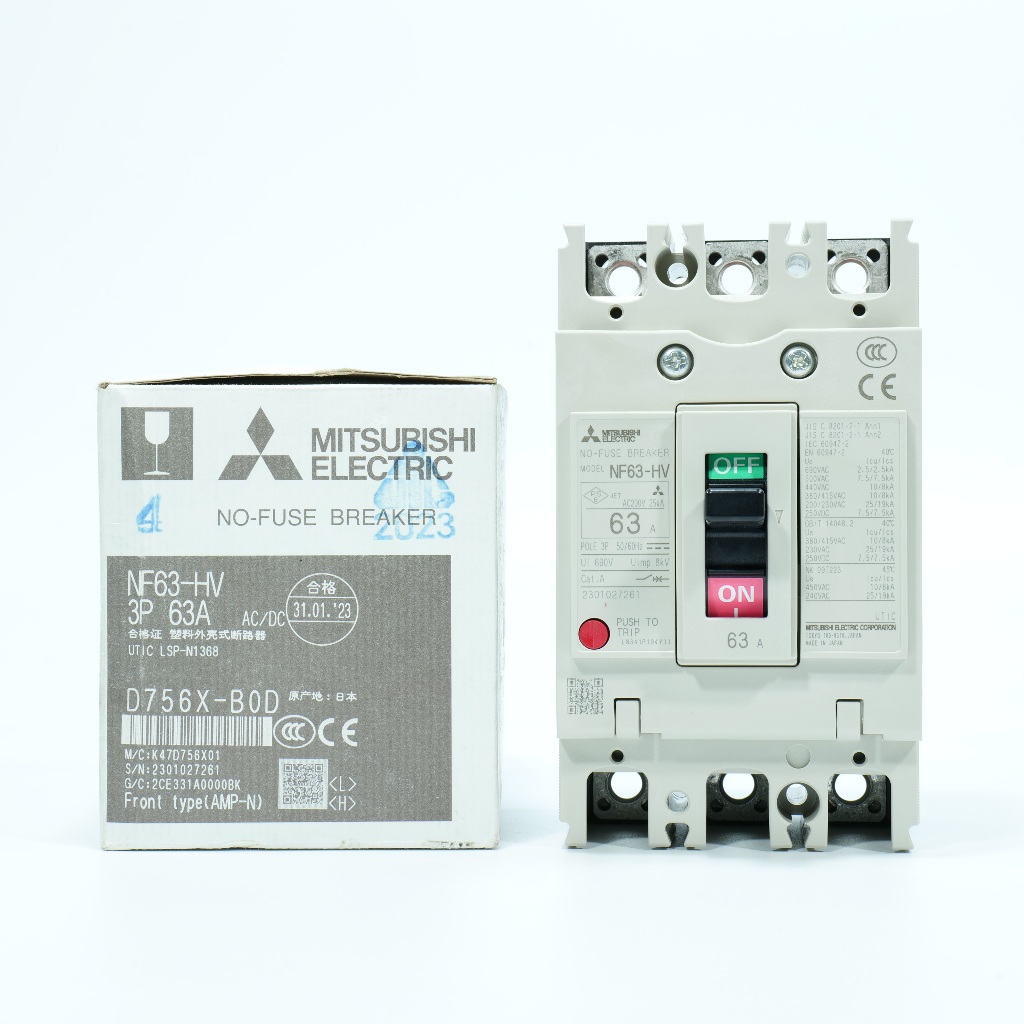NF63-HW MITSUBISHI NF63-HV 3P  MITSUBISHI MCCB เบรคเกอร์ NF63HV NF63HW