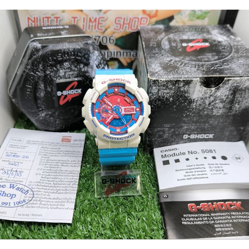 G-Shock มือสองรุ่น🤍GA-110AC-7A💙🩷โดเรม่อน