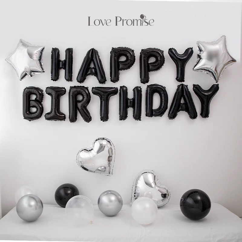 ชุดลูกโป่งัวนเกิด happy birthday จัดชุดเล็กๆน่ารัก งานวันเกิด