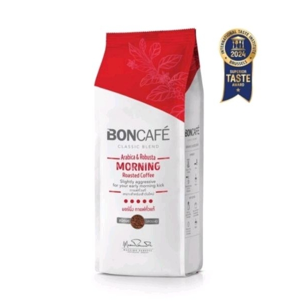 Boncafe บอนกาแฟ มอร์นิ่ง กาแฟแท้ คั่วบด ปริมาณ250กรัม