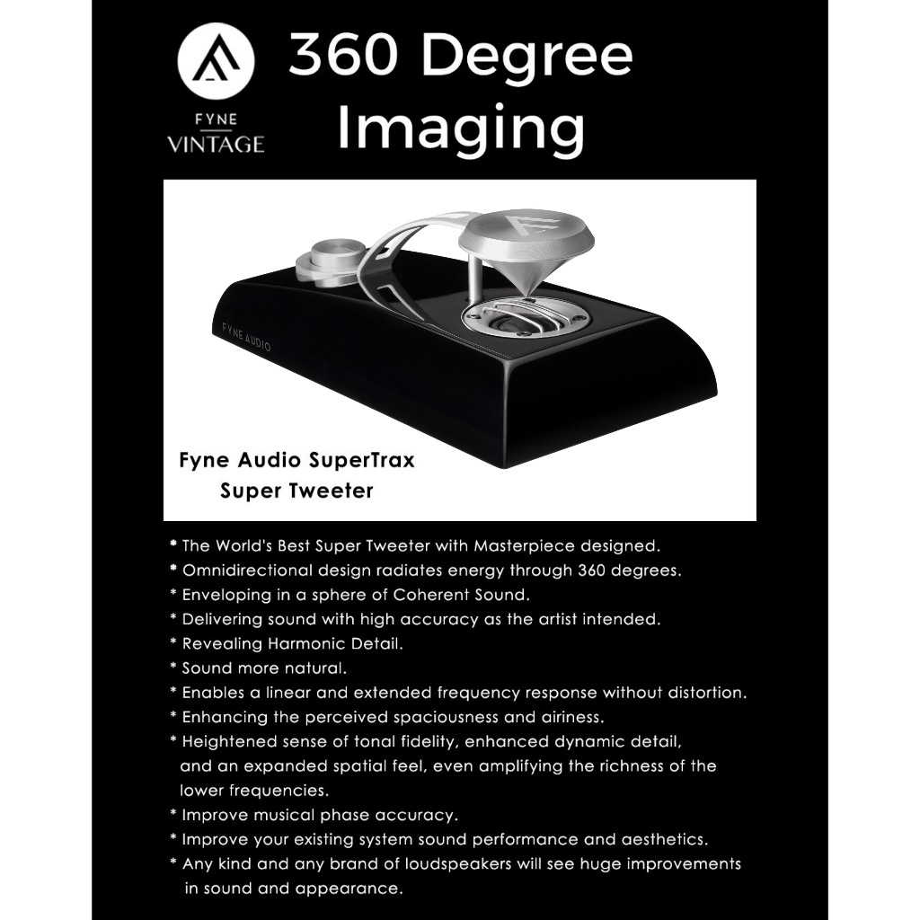 FYNE AUDIO SUPERTRAX Black Edition Masterpiece Super Tweeter