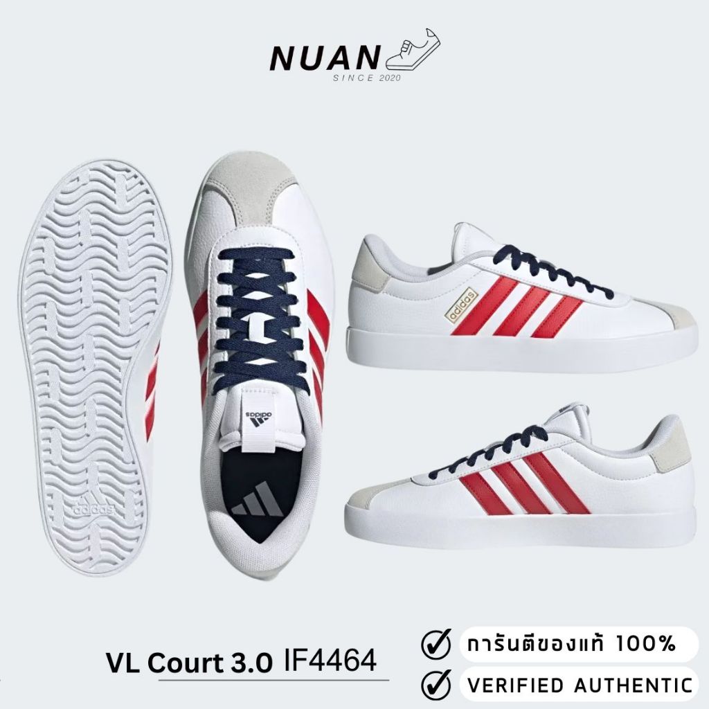 Adidas VL Court 3.0 IF4464 , IF4465 , IF4466 การันตี ของเเท้ 100% รองเท้าแฟชั่น รองเท้าลำลอง