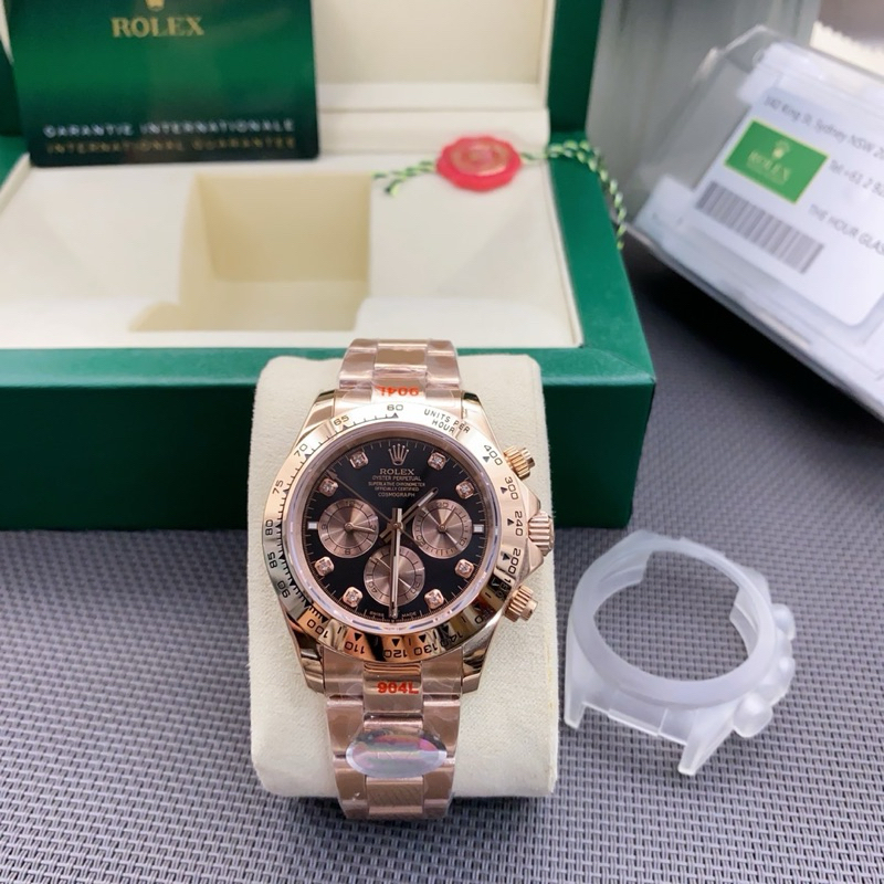 นาฬิกาข้อมือผู้ชาย Rolex Daytona CC 40mm. pink gold R7 Factory