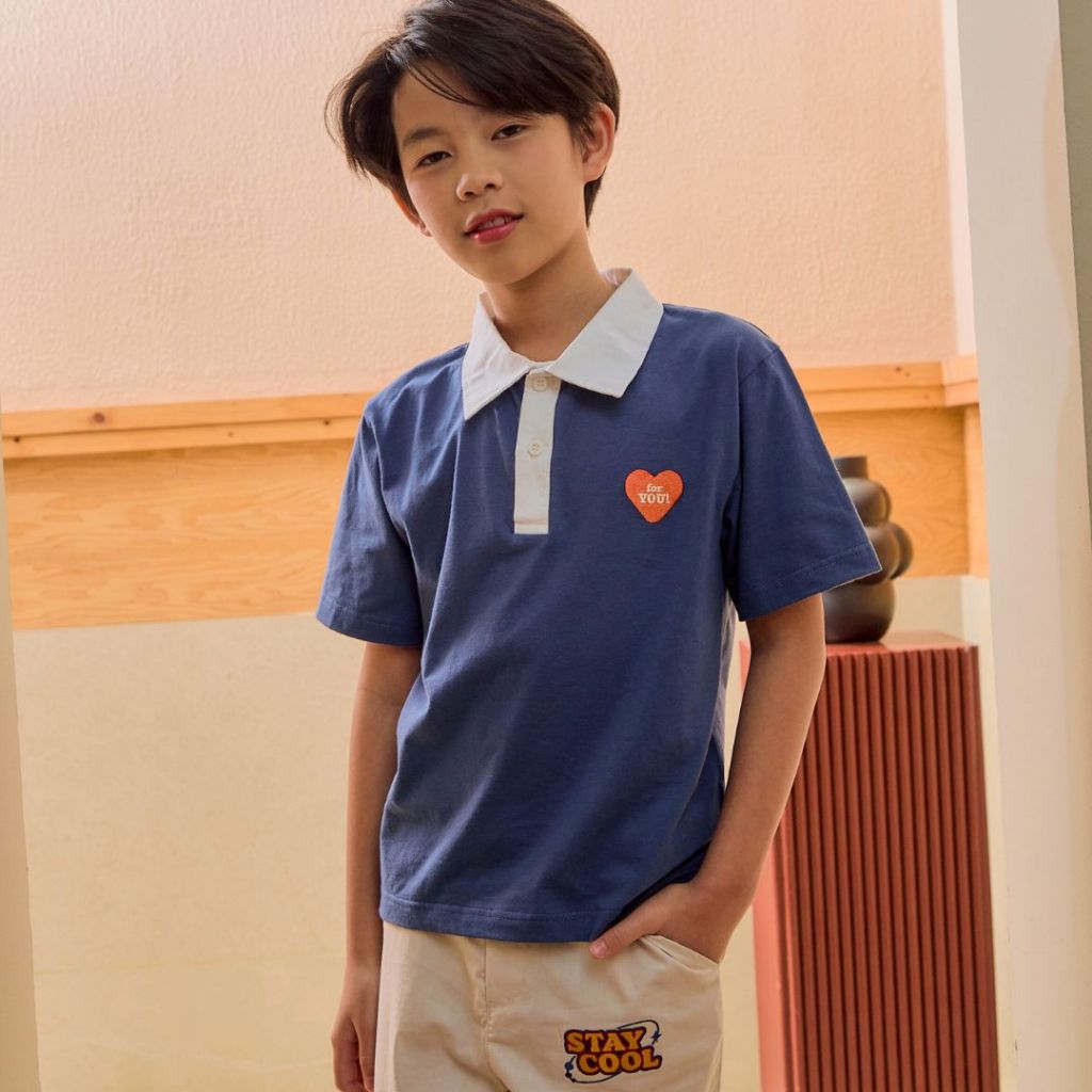 e'clat เสื้อโปโลเด็กโต เสื้อเด็กพรีทีน 6-12 ปี ปักลาย เนื้อผ้าเจอร์ซี่100%cotton 4014