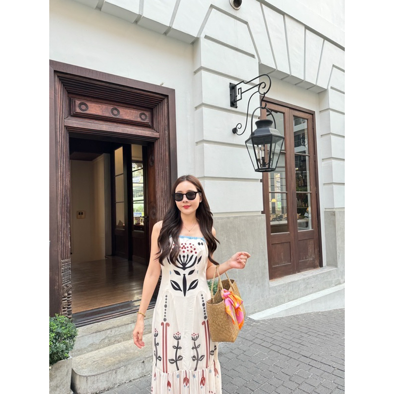Natural dress 🐈 แมกซี่เดรสยาวสายเดี่ยว