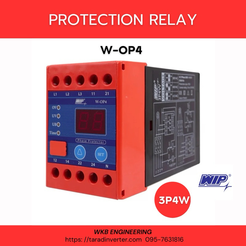 PHASE PROTECTION RELAY PHASE PROTECTION RELAY เฟสโพรเทคชั่น 380V-415V W-OP4 WIP