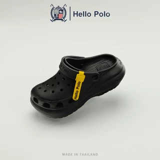 Hello Polo รองเท้า รองเท้าแตะมีรู ส้นตึก กันลื่น พื้นนิ่ม ลําลองระบายอากาศได้ดี ใส่แล้วสูง EVA นิ่มเหมือนเหยียบขี้HP8052