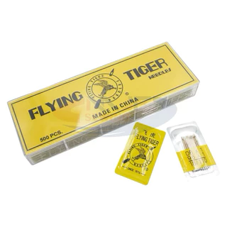 เข็มทองจักรเย็บอุตสาหกรรมFLYING TIGER เข็มเย็บอุตสาหกรรม DBx1 เคลือบไทเทเนียม แข็งแรง ทนทาน เบอร์ 9-18