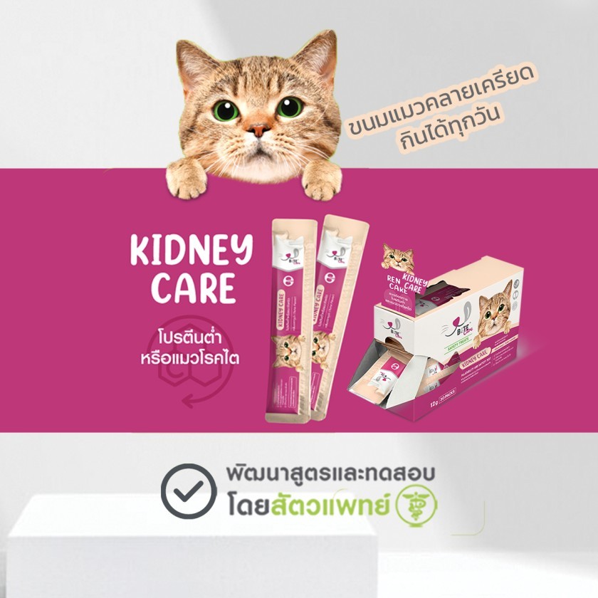 ฺฺBite Care สูตร Kidney Care ขนมแมวเพื่อสุขภาพ สูตรถนอมไต