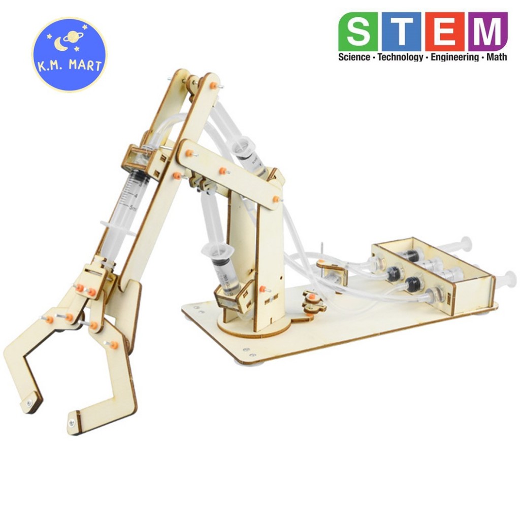 มือจับไฮดรอลิกDIY Hydraulic Robot Arm T-M58 ชุดประกอบไม้ ของเล่นเสริมพัฒนาการ ชุดทดลอง พร้อมส่ง รูปที่ 7