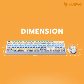 NUBWO ชุดเซ็ทคีย์บอร์ด-เมาส์ไร้สาย NKM-645 เชื่อมต่อแบบไวร์เลส ปุ่มนุ่ม ไร้เสียงรบกวน [1 Receiver ใช้ร่วมกัน]
