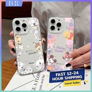 สำหรับ iphone มิกกี้เมาส์น่ารักเข้ากันได้เคสไอโฟน 11 13 XR 15 Pro Max 12 14 Pro Max 7Plus X XS Max 7 14 15 8 Plus 16 XR