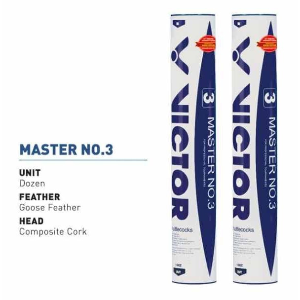 VICTOR ลูกแบดมินตัน MASTER NO.3 (12ลูก)