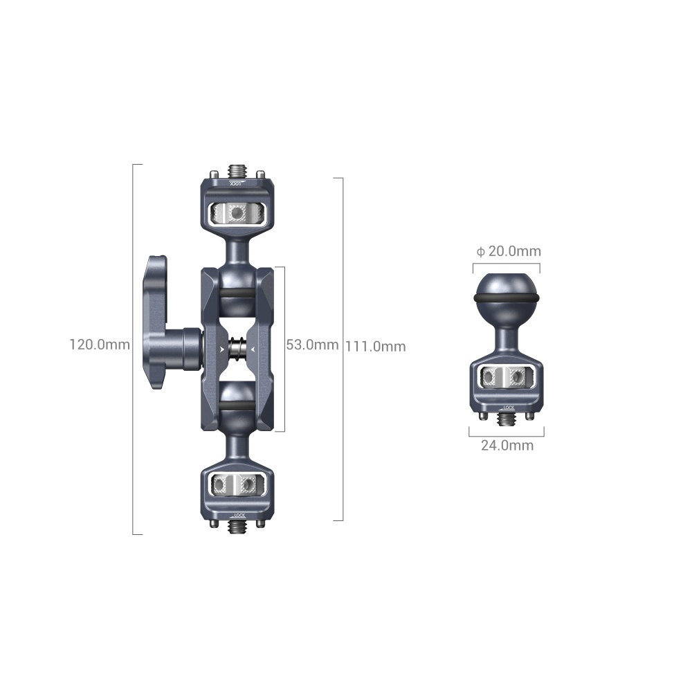 smallrig 3873 Magic Arm with Dual Ball Heads (1/4”-20 Screws)