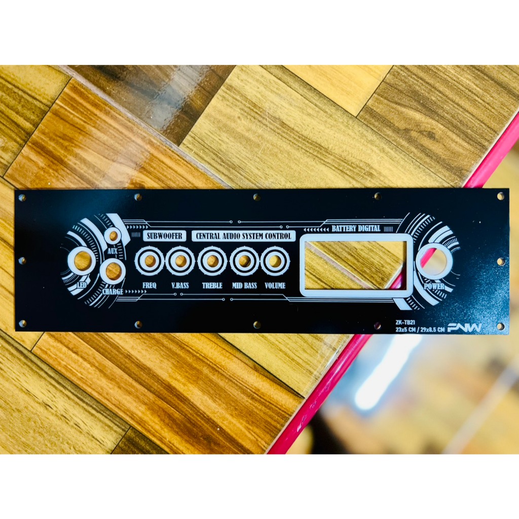 เพลทลำโพงบลูทูธ TB21/TB21F/ST21/APTX1 ไม่ย้าย  ช่องอุปกรณ์ 23x5 Cm แสงผ่านได้ TB21-235-3