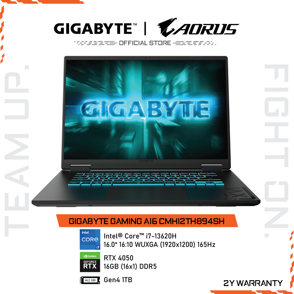 GIGABYTE GAMING A16 CMHI2TH894SH Gaming Notebook 16" | Intel® Core™ i7-13620H | RTX4050 | RAM 16GB |