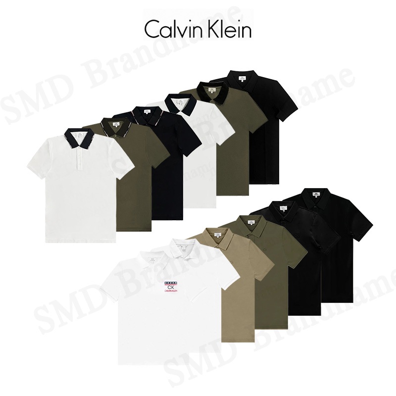 CK Calvin klein เสื้อโปโลแขนสั้นสำหรับผู้ชาย สินค้าแท้ 100% จากชอป