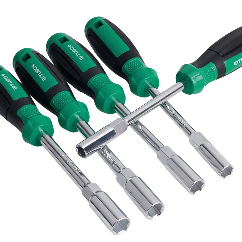 TUOCHI ไขควงหัวบล็อค เหล็ก CR-V ไขควงบล็อกหกเหลี่ยม Hex Driver ไขควงขันกิ๊บรัด