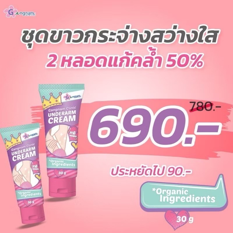 [พร้อมส่ง]ครีมทารักแร้ โทนเนอร์ กังนัมคลินิค Gangnam Clinic Underarm & Neck Toner ของแท้ 100%