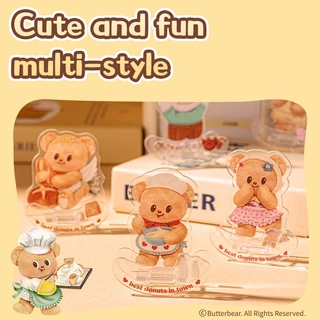 (Butterbear X Deli) สแตนดี้โยกเยก สแตนดี้อะคริลิค น้องหมีเนย ฮิปปี้ สแตนดี้จุ่ม (สุ่ม 6 ลาย)