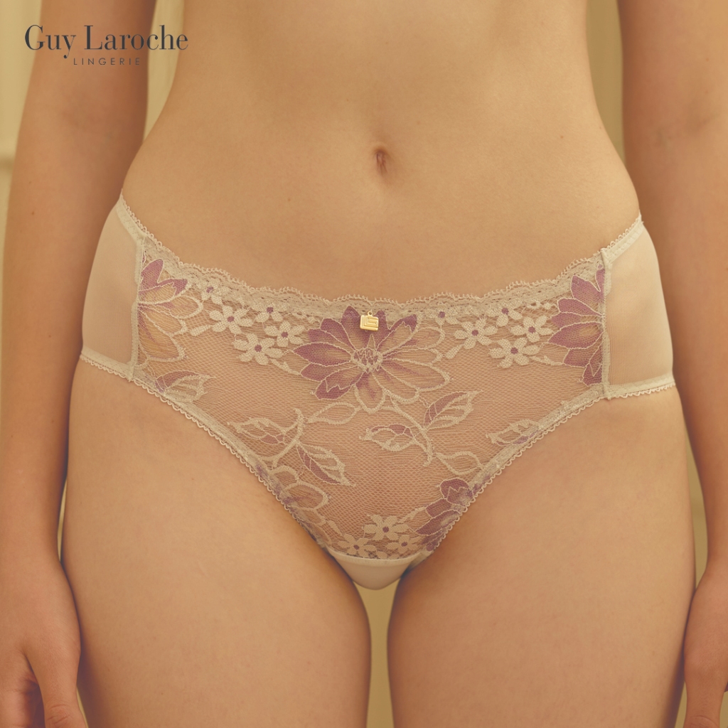 Guy Laroche Lingerie กางเกงใน ทรงบิกินี่ ลูกไม้ ซีทรู กีลาโรช (Desire Collection) Underwear Bikini GU2Q70