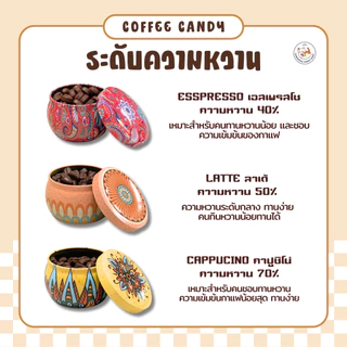 [ซื้อ1 แถมแก้ว] ลูกอมกาแฟ เข้นข้น Coffee Candy (1กระปุก/150เม็ด) ลูกอมกาแฟกระปุกสวย คาปูชิโน่ โกโก้ เอสเพรสโซ่