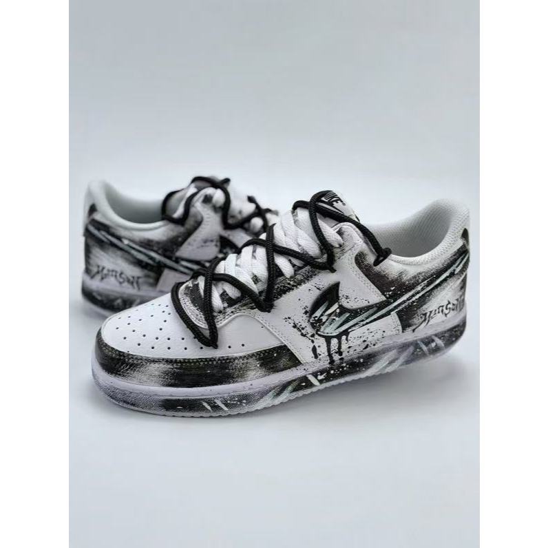 Nike Court Vision Low รองเท้าผ้าใบลำลองสไตล์กราฟฟิตี้สุดอินเทรนด์ DH2987- 011