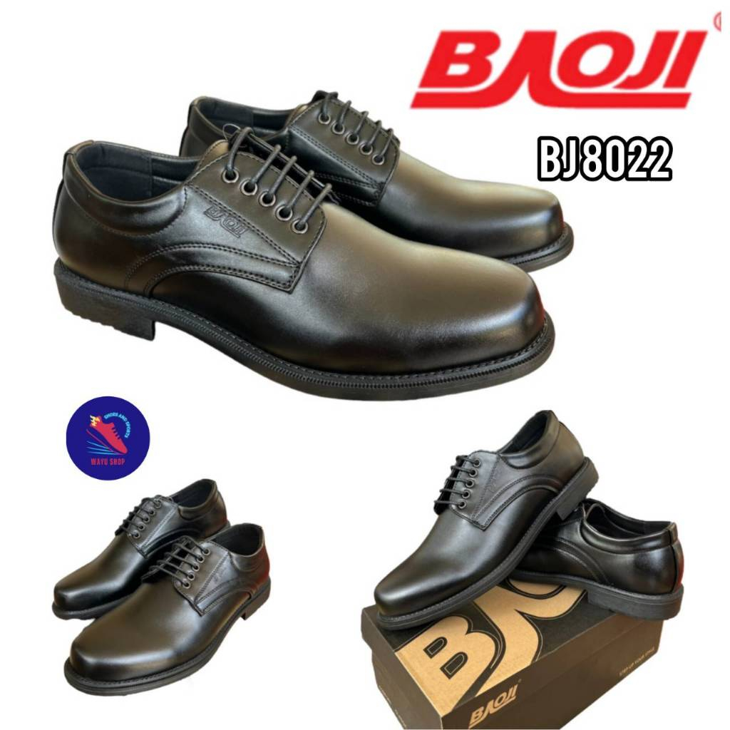 BAOJI  รองเท้าคัทชูหนังดำผู้ชาย รุ่น BJ8022   ข้าราชการ  ทำงาน  นักศึกษา  ( แบรนด์แท้ )