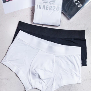 INNER2U C-003 กางเกงในชาย Trunk ขอบเอวยางโชว์ เนื้อผ้าคอตตอน ใส่สบาย ลดการเสียดสีต้นขา (set 2 ตัว)