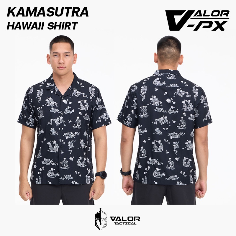 VALOR PX - Kamasutra Hawaii Shirts เสื้อฮาวาย เสื้อสงกรานต์ แขนสั้น ระบายอากาศ ลดความอับชื้น สําหรับผู้ชายและผู้หญิง