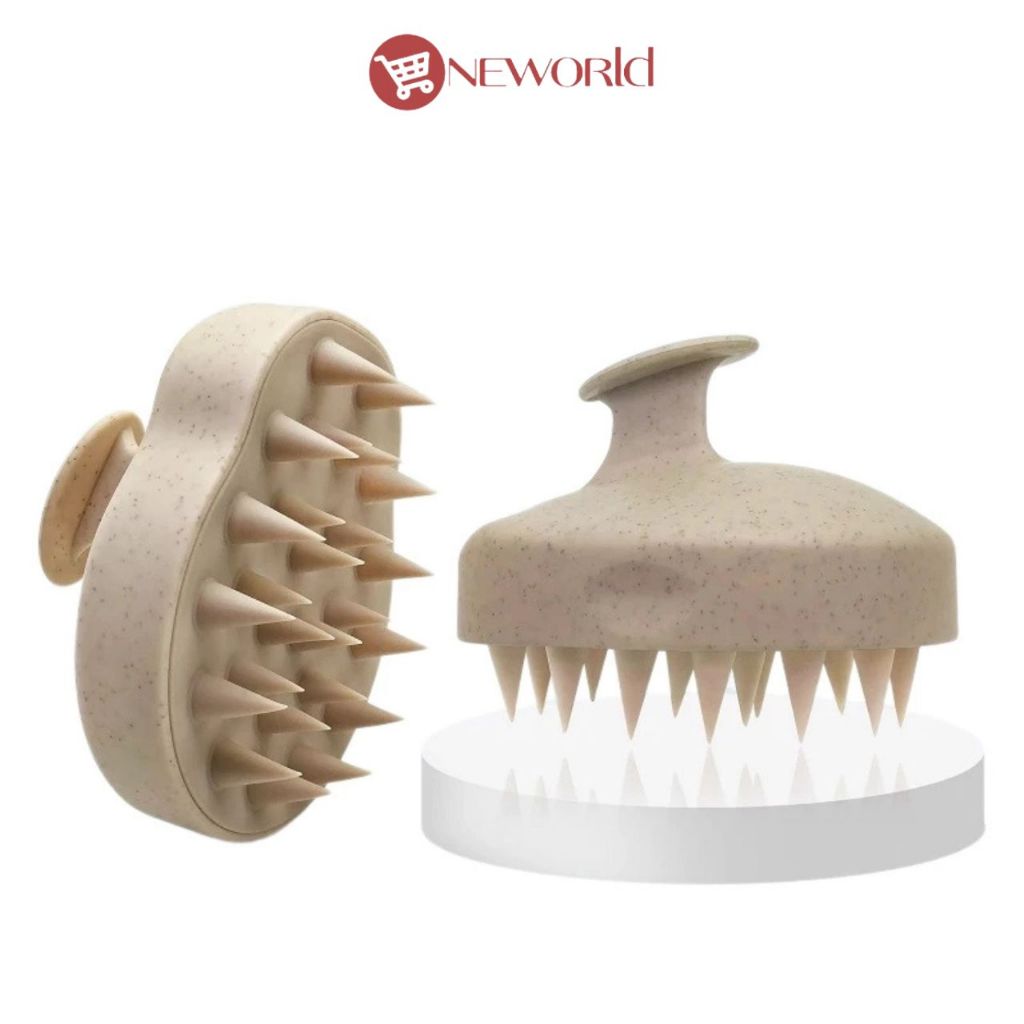 Oneworldshop แปรงสระผม แปรงนวดหนังศีรษะ แปรงสระผมซิลิโคน ถนอมหนังศีรษะ นวดผ่อนคลาย สระผมให้สะอาดยิ่งขึ้น BO-U015