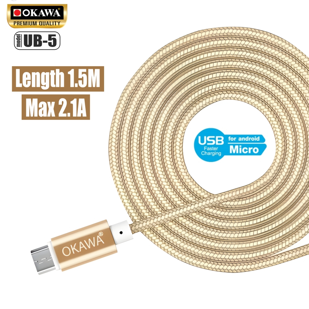 Okawa UB-5 สายชาร์จ Micro ยาวเมตรครึ่ง สำหรับคนที่มองหาสายชาร์จเร็วและยาวเกินคุ้ม