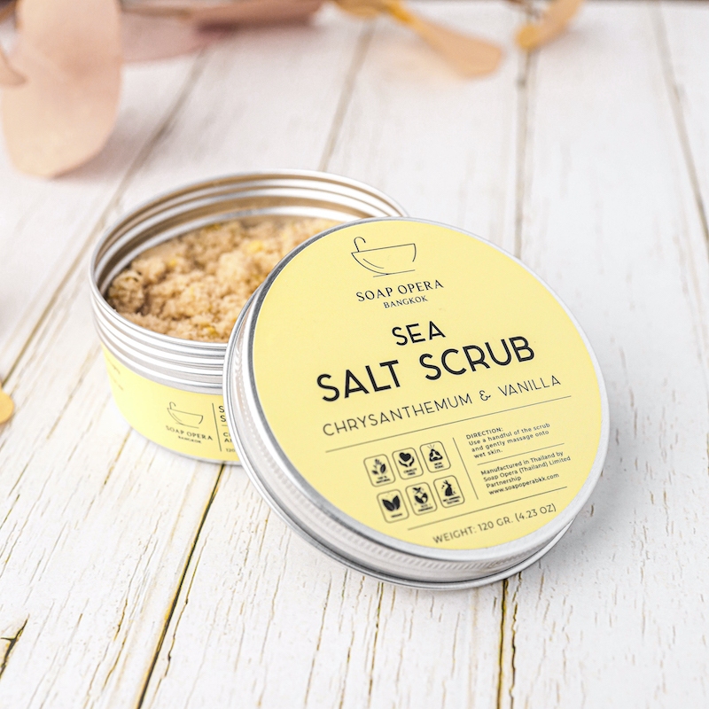 Radiant Glow Chrysanthemum and Vanilla Sea Salt Scrub