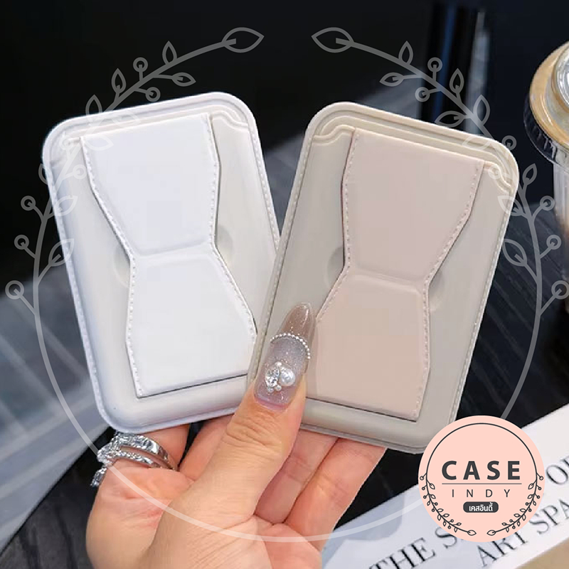 กระเป๋าหนังใส่บัตรแบบกาวติดเคสโทรศัพท์ ซองหนังใส่การ์ด ตั้งได้ PU ใส่บัตรได้ 3 ใบ ใช้เป็นกระเป๋าเงินได้ ราคา ถูกที่สุด ดีลบีเคเค แกลเลอรีภาพที่ 6