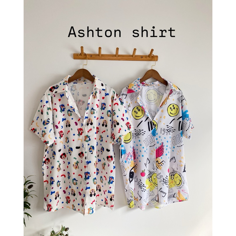 Ashton shirt ผ้าซิลค์พิมพ์ลายน่ารัก
