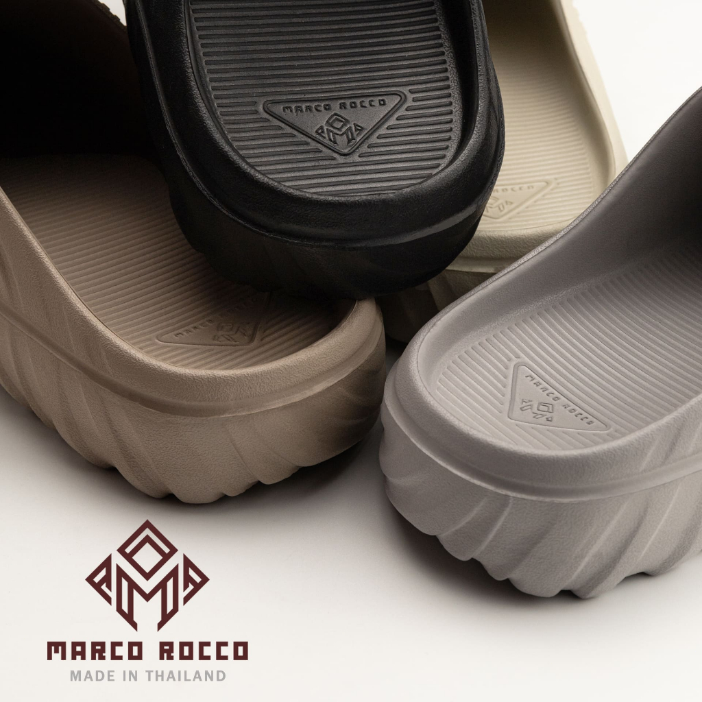 Marco Rocco รองเท้าแตะ รองเท้าหัวโต ขาว 3.5cm พื้นหนา กันลื่น กันน้ำ ทนต่อการสึกหรอ ผู้หญิง เหมาะกับฤดู MR8025